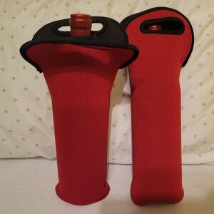 BroilPro Accessories, Wine & Carrier Totes, Red & Black Pair